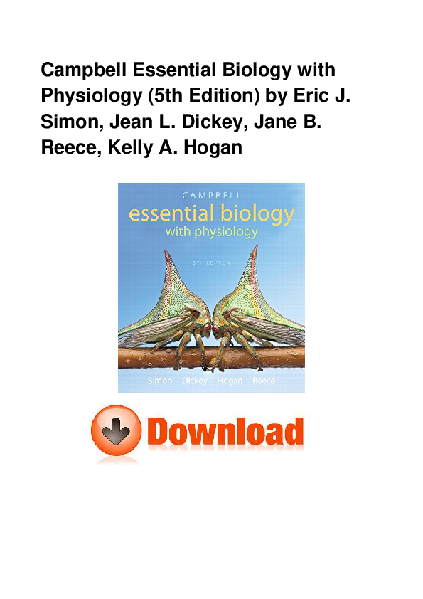Campbell Essential Biology 5th Edition Pdf